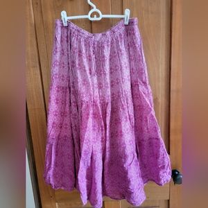 Beautiful Fun Tiered Cotton Skirt